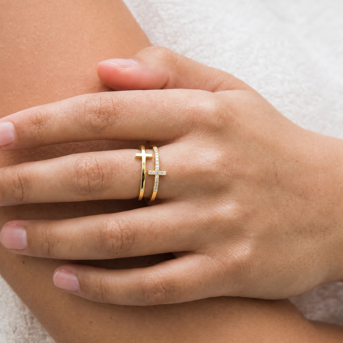 Aurea Cross Adjustable Ring