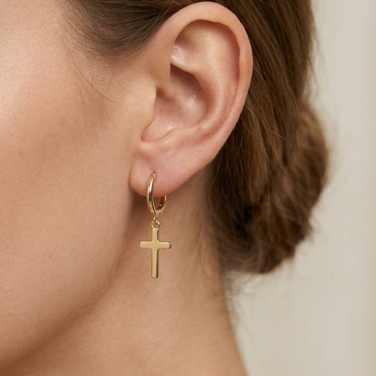 Aurea Cross Hoops