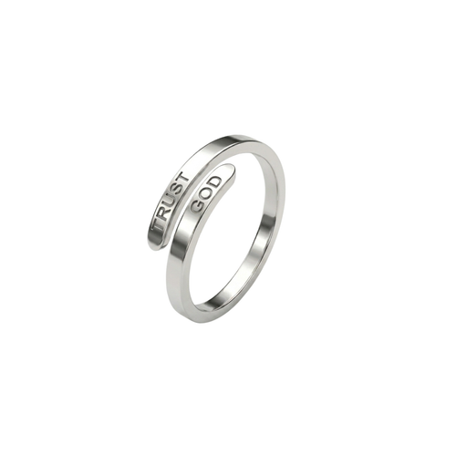 Trust God Adjustable Ring