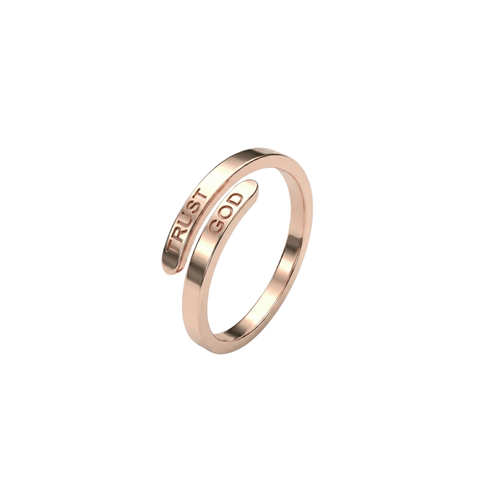 Trust God Adjustable Ring